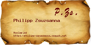 Philipp Zsuzsanna névjegykártya